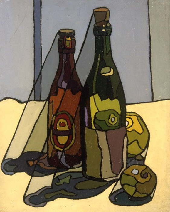 Bottles and Fruit, c1955