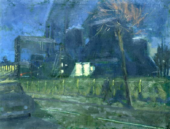 Gas Cooling Towers, Walthamstow at Night, c1963