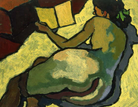 Nude reading Book, c1955