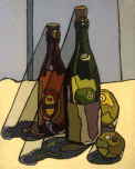 Bottles and Fruit, c1955