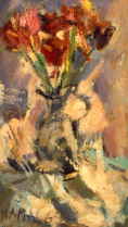 Tulips in a Pewter Jug, 1965