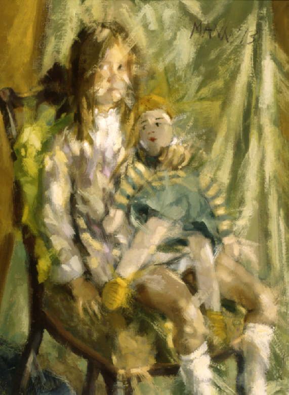 Amanda with doll, 1973