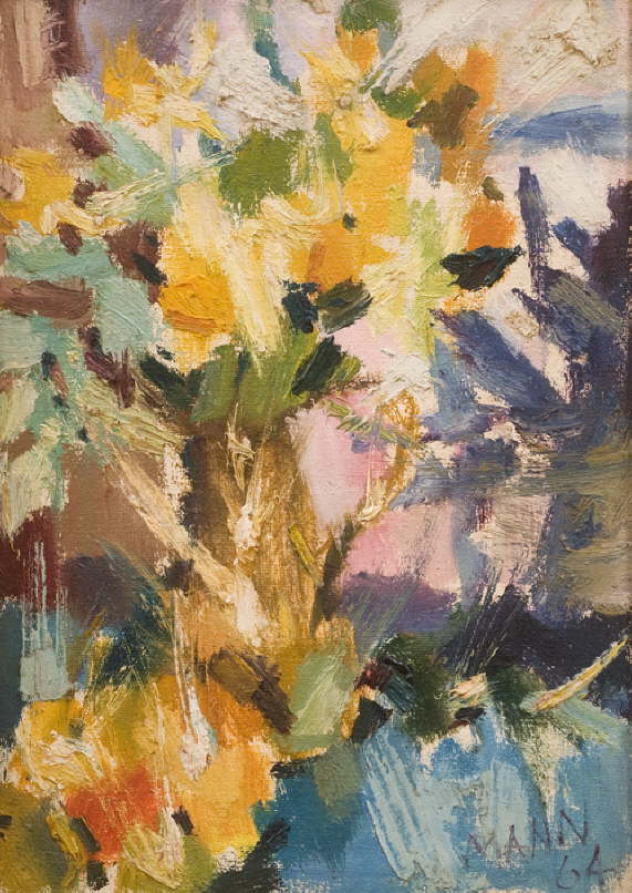 Daffodils in a Brass Jug 1964 